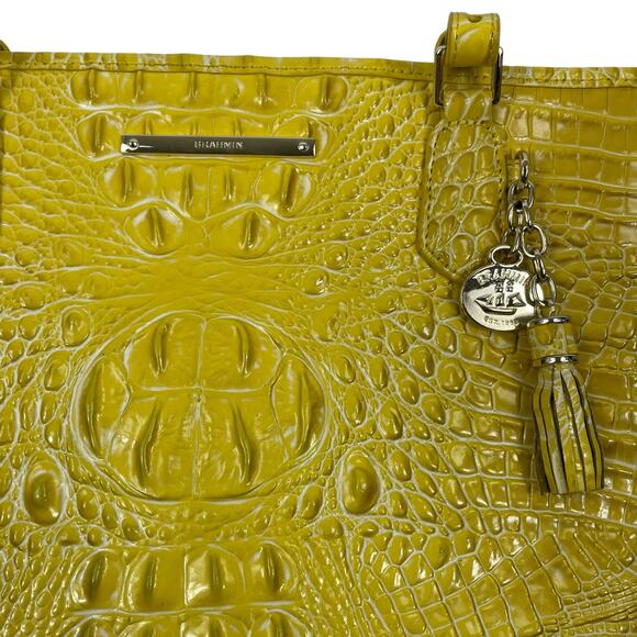 Brahmin Medium Asher Tote Bag Shoulder Bag Buttercup Melbourne Yellow - Picture 10 of 14